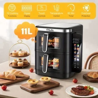 Airfryer – heteluchtfriteuse met dubbele mand
