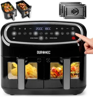 Airfryer met dubbele lade – 10 liter heteluchtfriteuse