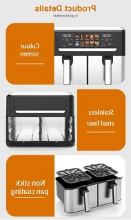 Airfryer met dubbele lade - 12 liter