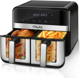 Airfryer met dubbele mand 9L heteluchtfriteuse