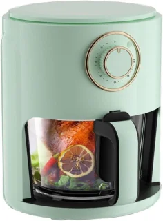 Airfryer met glas 5 liter zwart