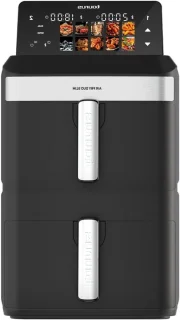 Airfryer met twee manden zwart