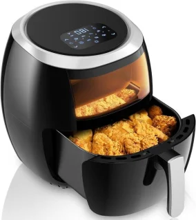 Airfryer met venster - zwart