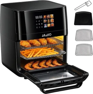 Airfryer minioven - 12 liter - matzwart