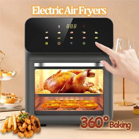 Airfryer Oven 12L 1350W LED Touchscreen Zwart
