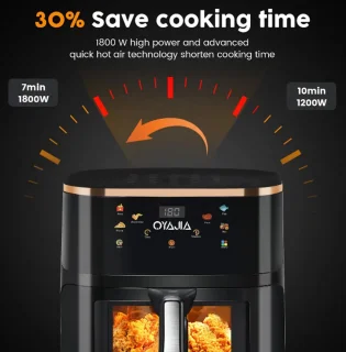 Airfryer type 21 met zichtvenster, zwart