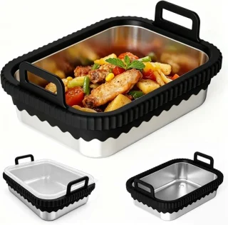 Airfryer voor COSORI heteluchtfriteuse 2 kamers/Ninja heteluchtfriteuse AF400EU/DZ400EU/AF451EU van roestvrij staal 304