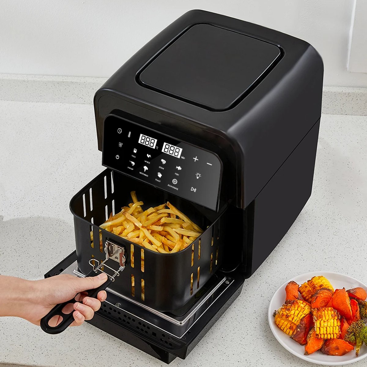 Airfryer XL 7L Touchscreen Hetelucht Friteuse inclusief accessoires