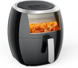 Airfryer XL 8L Zwart — XXL-ruimte en snelle resultaten met minder olie