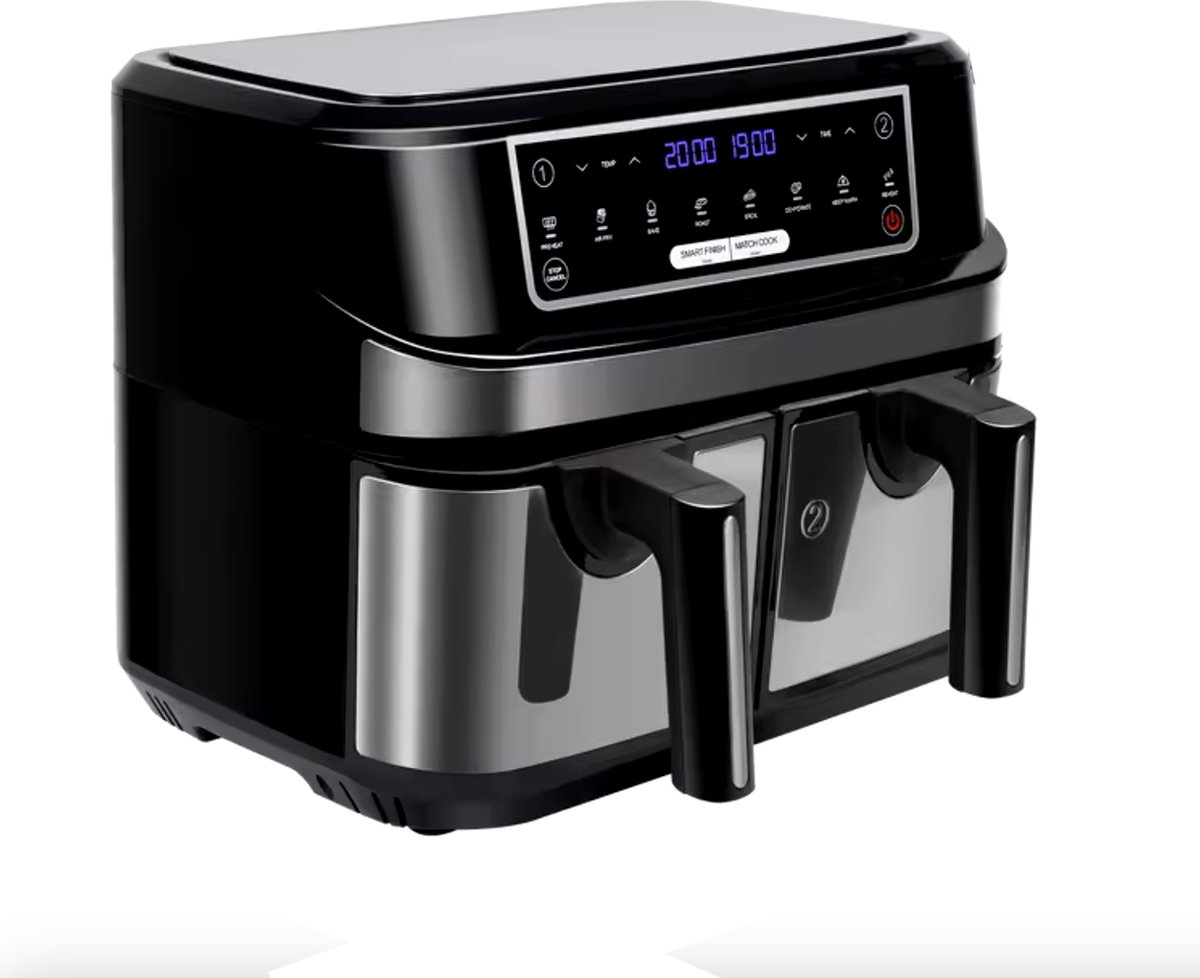 Airfryer XL 9L 2-Laden Zwart