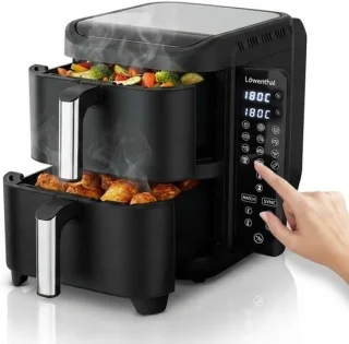 Airfryer XL dubbele mand heteluchtfriteuse