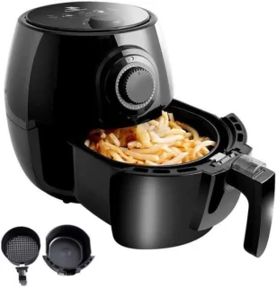 Airfryer XL heteluchtfriteuse oven, 52 liter, zwart