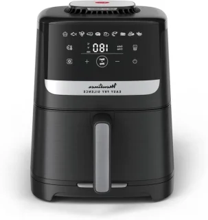 Airfryer XL heteluchtoven 5 liter zwart-rood