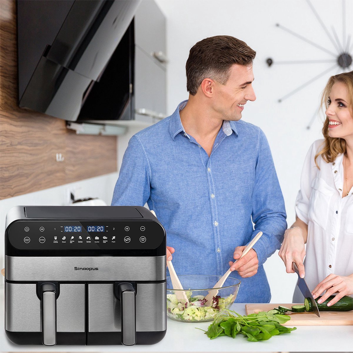 Airfryer XXL 11L 920 Digitale Heteluchtfriteuse DualMand