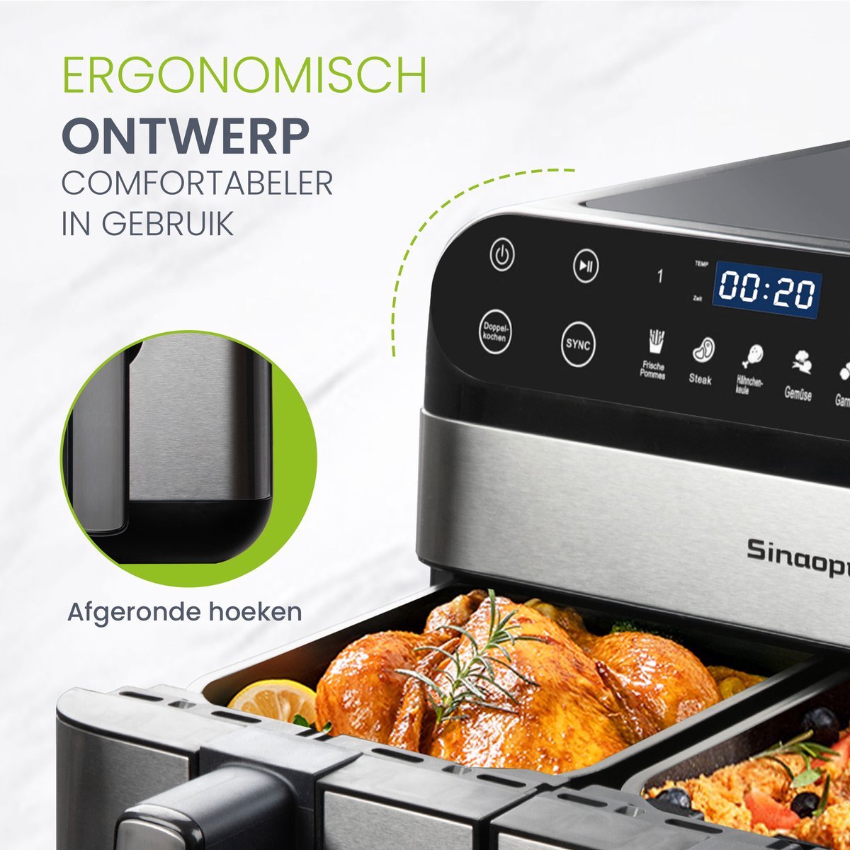 Airfryer XXL 11L 920 Digitale Heteluchtfriteuse DualMand