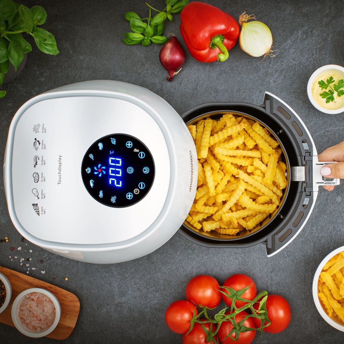 Airfryer XXL 3,6L Heteluchtfriteuse Zwart