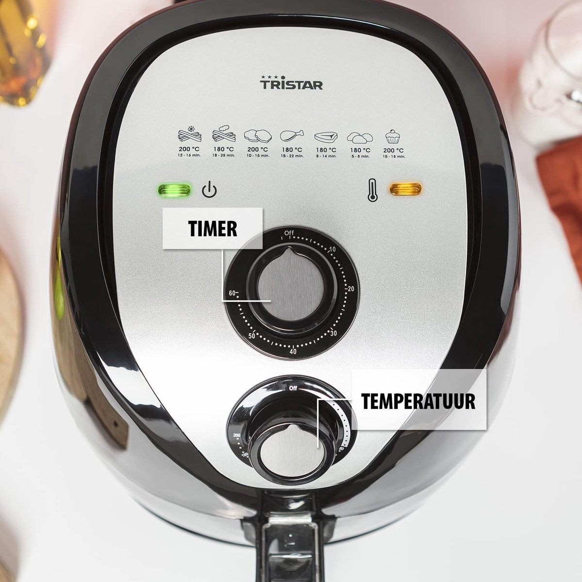 Airfryer XXL 4,5L Zwart 1500W