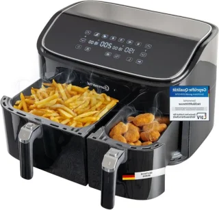 Airfryer XXL dubbele kamer 9 liter zwart