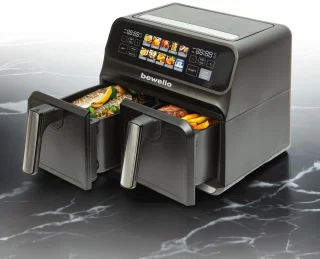 Airfryer XXL dubbele lade 8L zwart [BW1002D]
