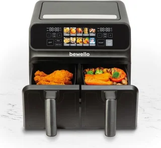 Airfryer XXL dubbele lade 8L zwart [BW1002D]