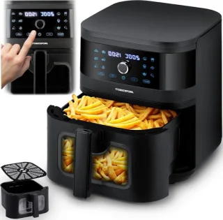 Airfryer XXL hete lucht oven 8 liter zwart