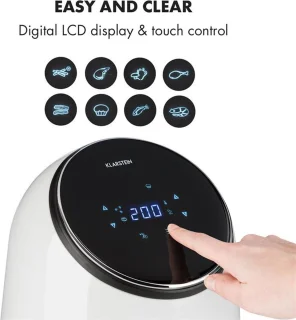 AirVital Heteluchtfriteuse 2,5L CeraPlus Touch Wit