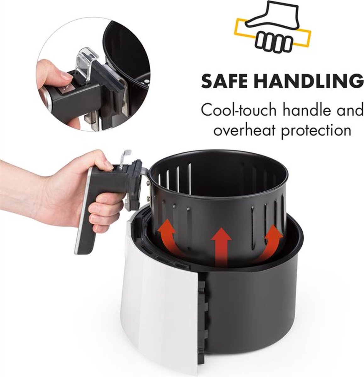 AirVital Heteluchtfriteuse 2,5L CeraPlus Touch Wit