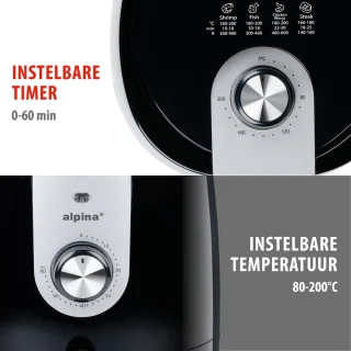 alpina Airfryer 2L Heteluchtfriteuse 900W