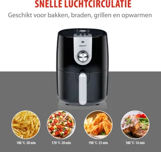 alpina Airfryer 2L Zwart