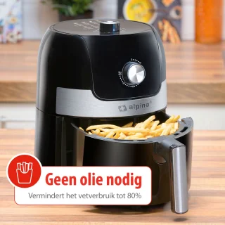 alpina Airfryer 3.5L Heteluchtfriteuse 1400W Zwart