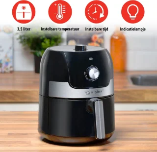 alpina Airfryer 3.5L Heteluchtfriteuse 1400W Zwart