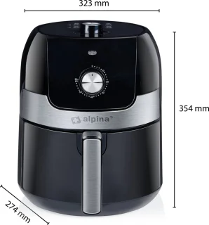 alpina Airfryer 3.5L Heteluchtfriteuse 1400W Zwart