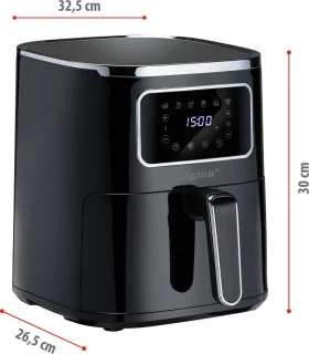 alpina Airfryer 4.5L digitaal heteluchtfriteuse 1450W
