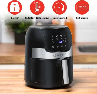 alpina Airfryer 4.5L zwart