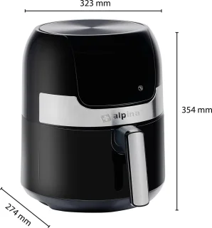 alpina Airfryer 4.5L zwart