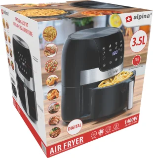 alpina Airfryer 4.5L zwart