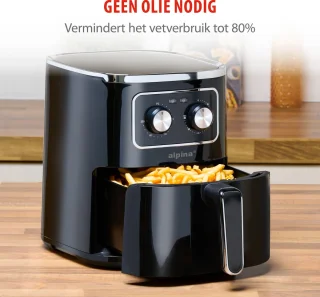 Alpina Airfryer 4.5L Zwart