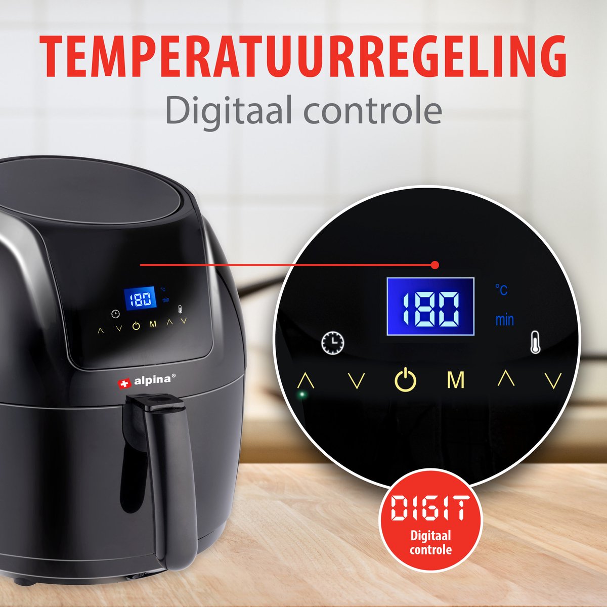 alpina Airfryer Digitaal 5L