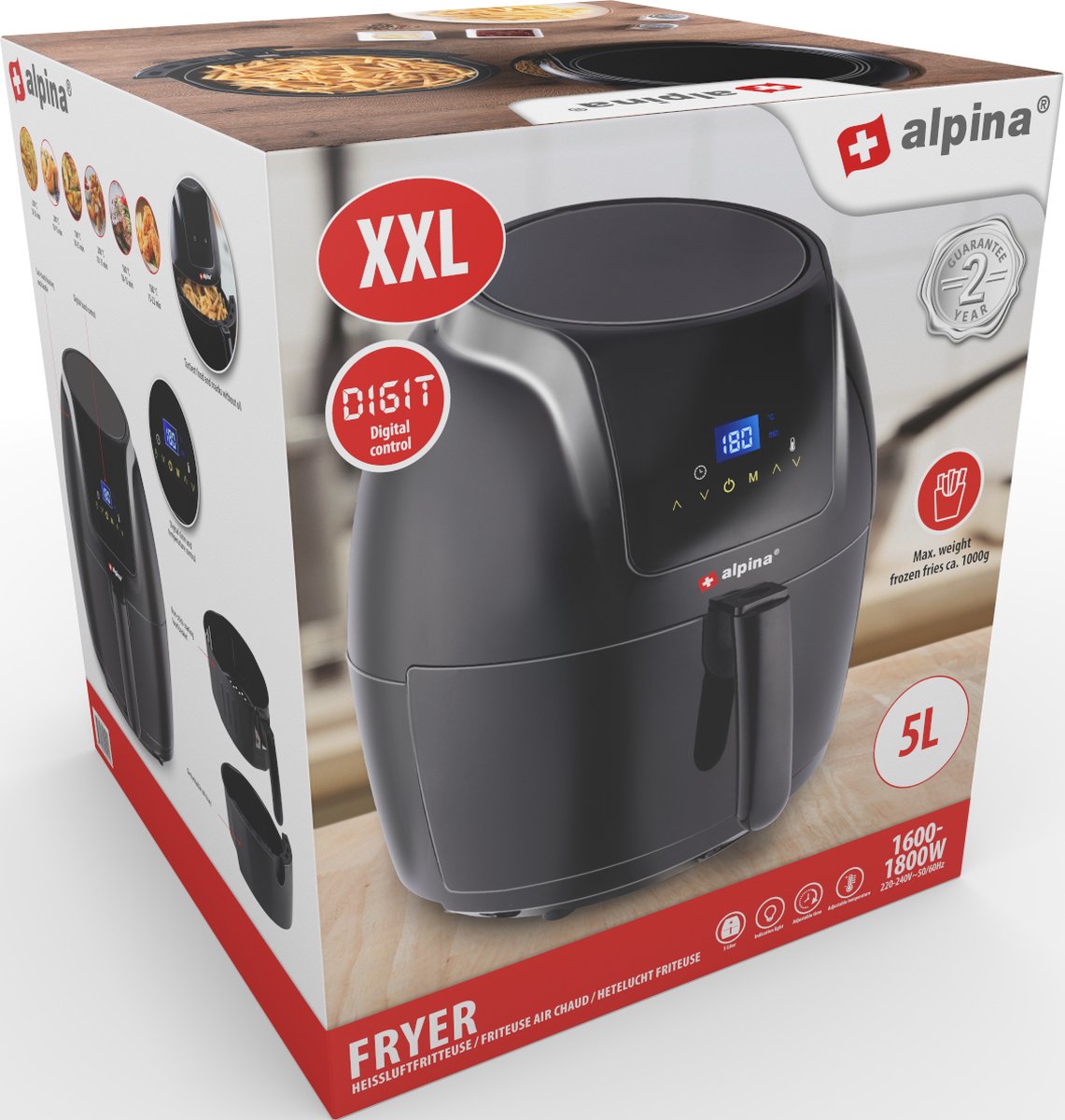 alpina Airfryer Digitaal 5L