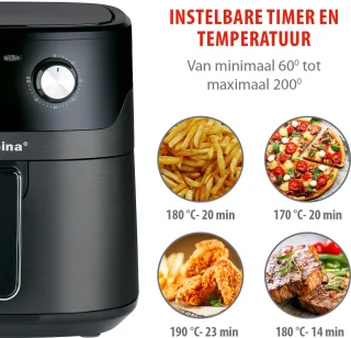 Alpina Airfryer XL 6L zwart