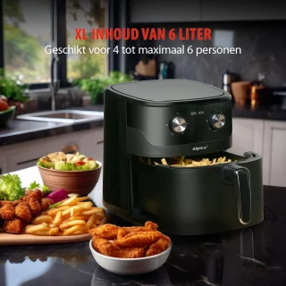 Alpina Airfryer XL 6L zwart