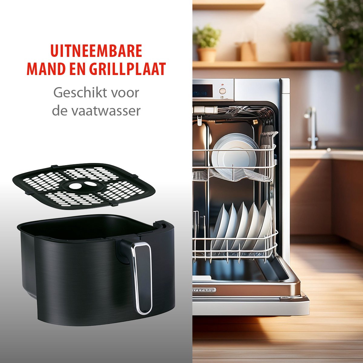 Alpina Airfryer XL 6L zwart