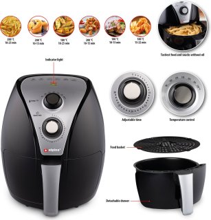 alpina Airfryer XL Heteluchtfriteuse 3.2L 1500W