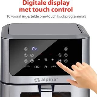 alpina Airfryer XXL 8L Zilver
