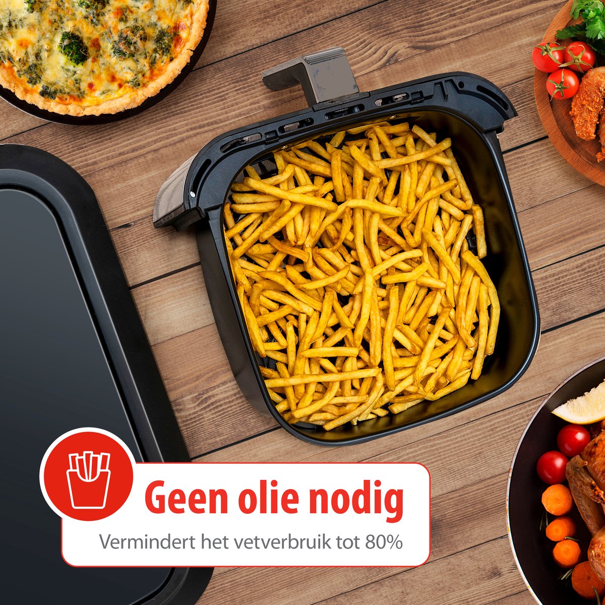 alpina Airfryer XXL 8L Zilver