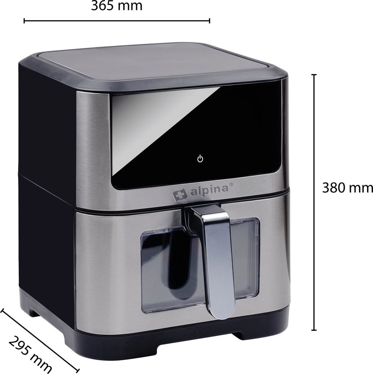 alpina Airfryer XXL 8L Zilver