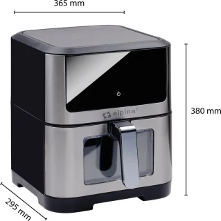 alpina Airfryer XXL 8L Zilver