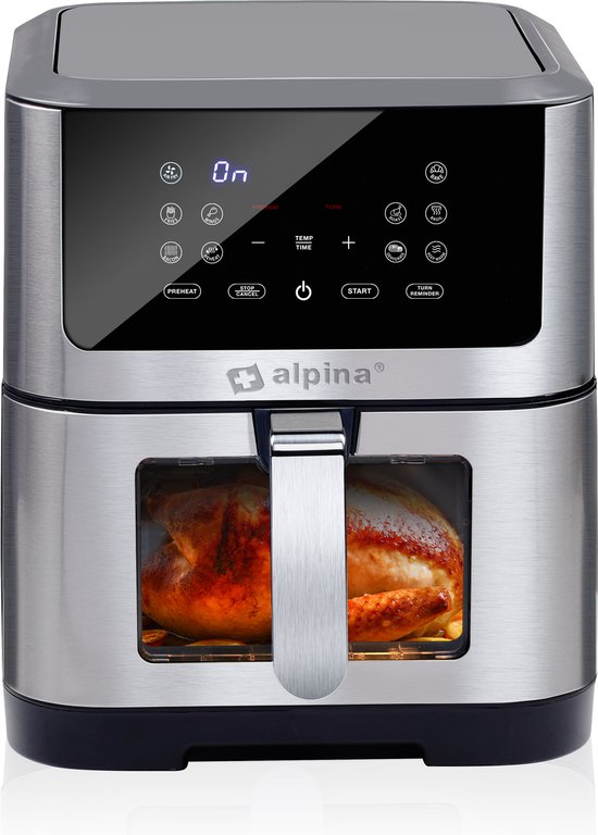 alpina Airfryer XXL 8L Zilver