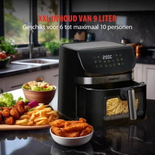 Alpina Airfryer XXL 9L Zwart