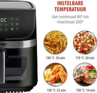 Alpina Airfryer XXL 9L Zwart